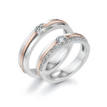 Hot Trending 925 Sterling Silver Engagement Wedding Rings Couple Diamond Ring
